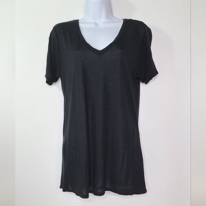 Garage Black Modal V-Neck Short Sleeve Tee Size XS